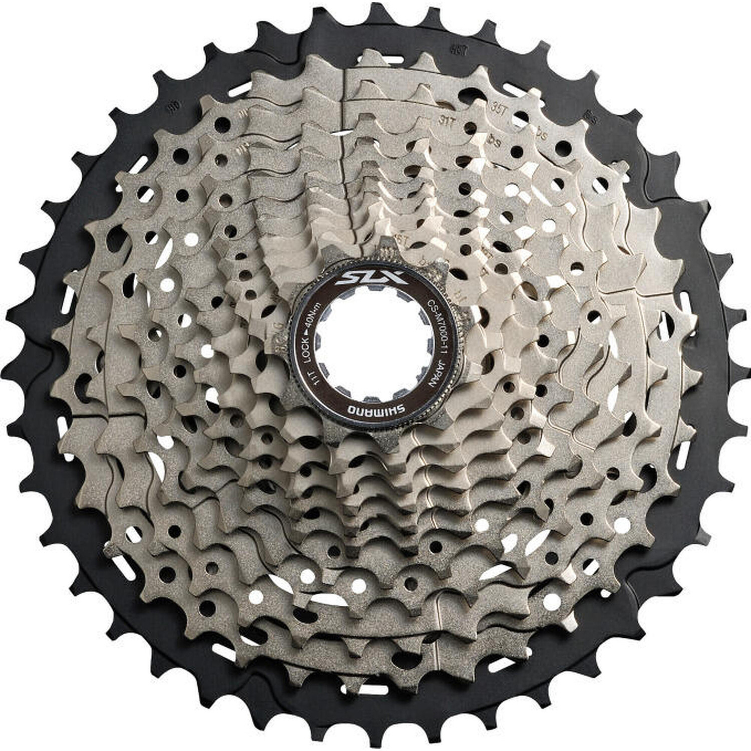 

Кассета Shimano CS-M7000 11 v. 11-40, серебро / серебро / серебро
