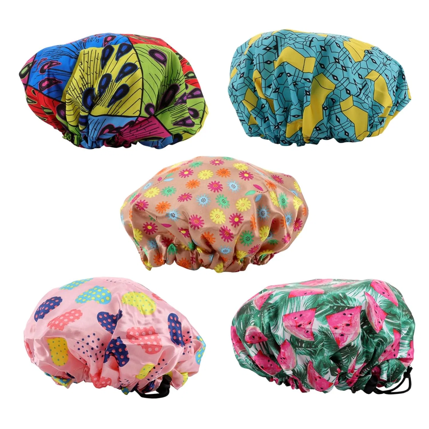 Детская шапочка для душа, Amosfun, 5 шт., 23x23 см, мультиколор