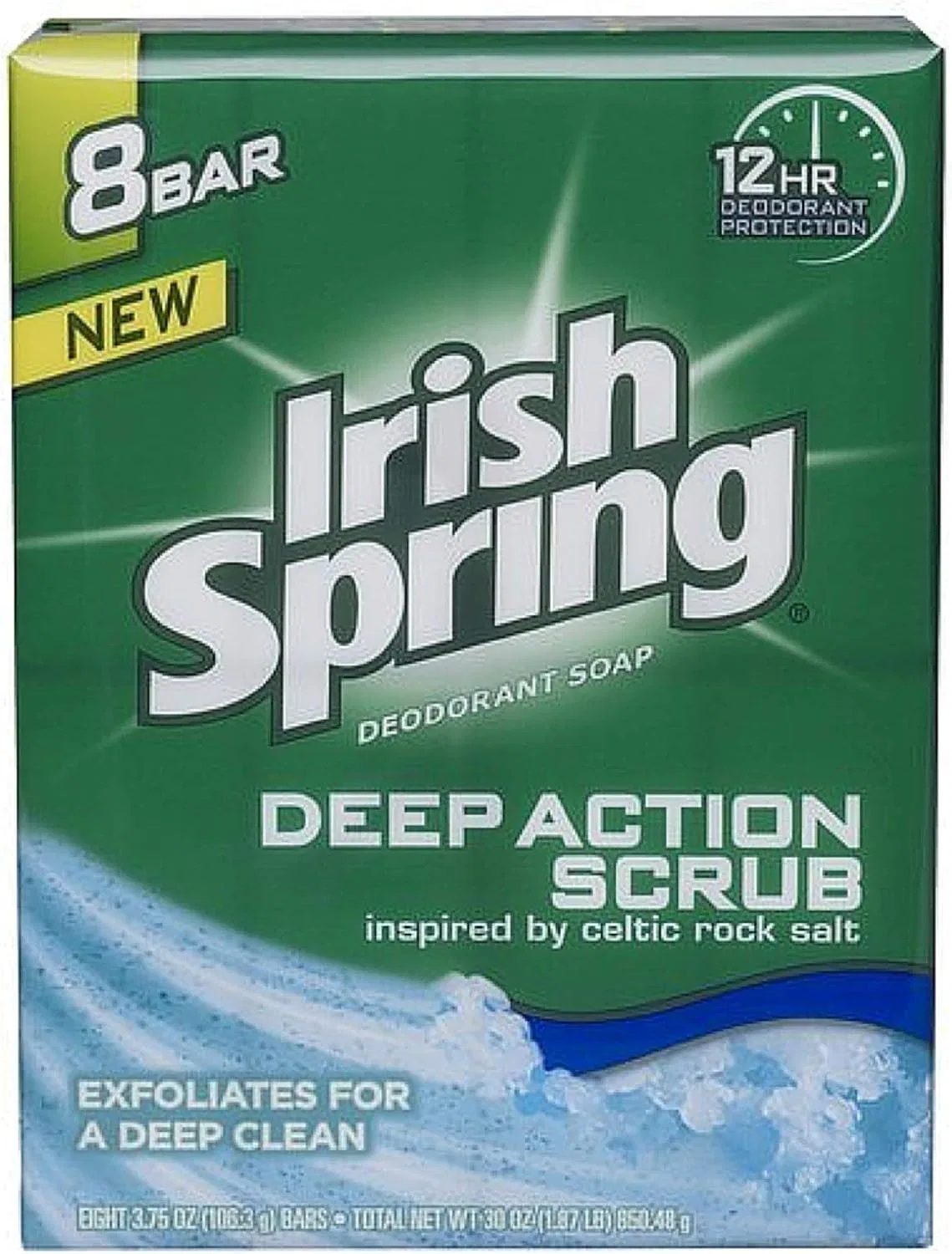 Мыло твердое скраб дезодорирующее Irish Spring, набор 5 шт, 3.75 oz