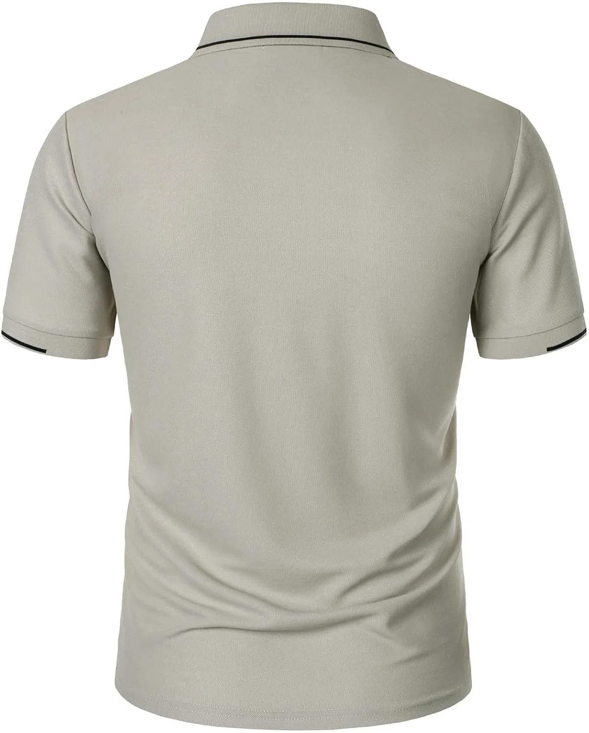 Мужская компрессионная футболка с воротником Striped Short Sleeve, C2-gray — фото 4