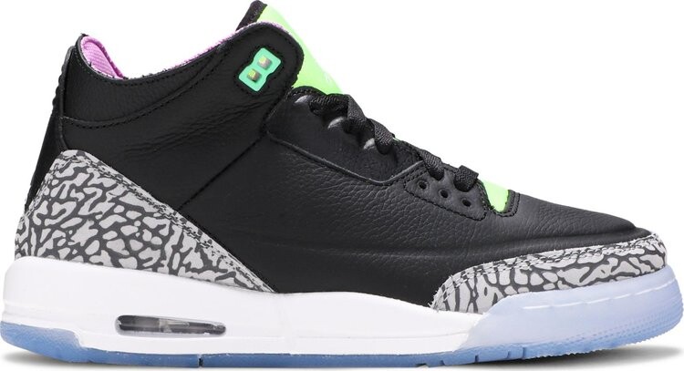 

Кроссовки Air Jordan 3 Retro GS Electric Green, черный