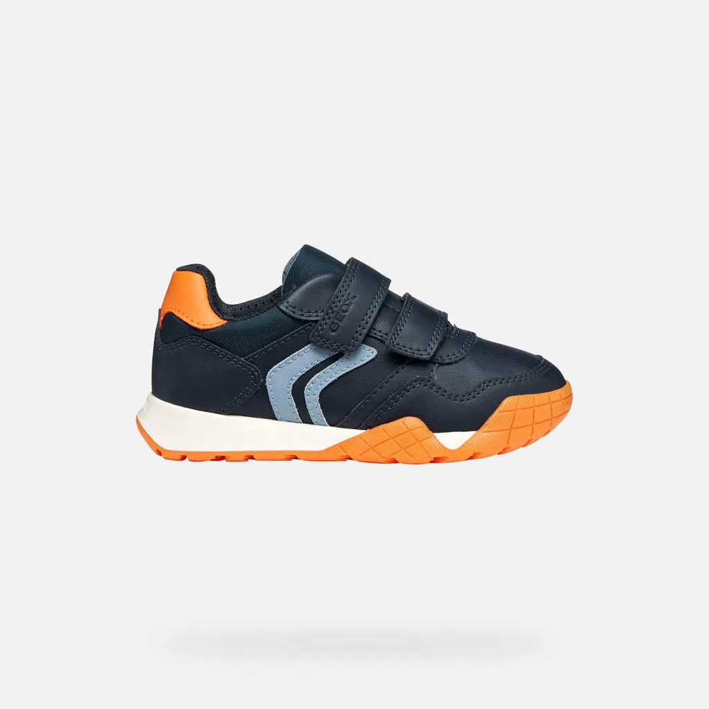Детские кроссовки для мальчиков Geox J RANN-E BOY, Kosmosblau Orange — фото 3