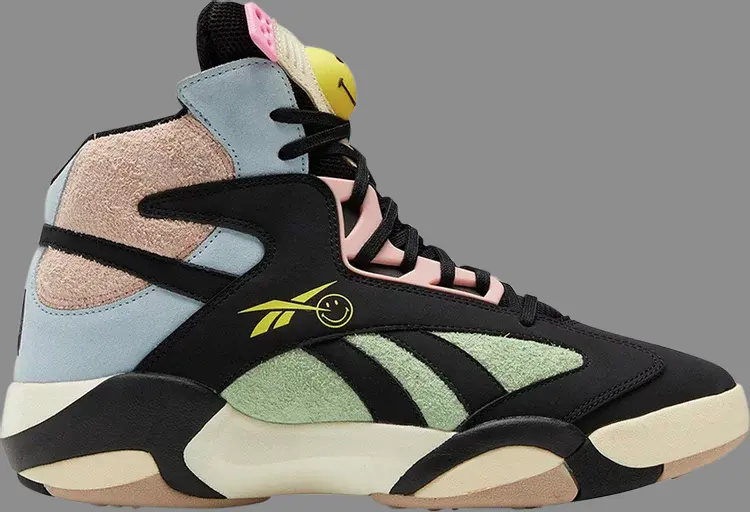 

Кроссовки smiley x shaq attaq '50th anniversary' Reebok, черный, Черный;зеленый, Кроссовки smiley x shaq attaq '50th anniversary' Reebok, черный