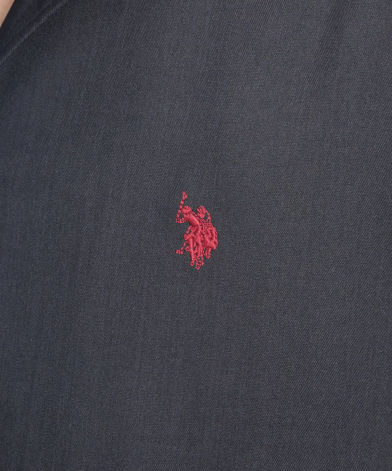 Унисекс рубашка с открытым воротником с принтом U.S. POLO ASSN., Black — фото 3