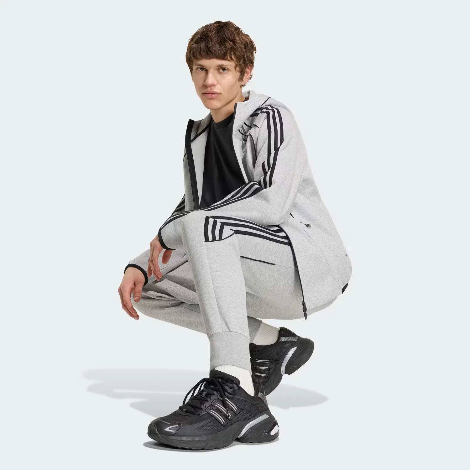 Мужские брюки с манжетами Spacer Teamgeist 26 Cutline Adidas Originals, серый меланж — фото 3