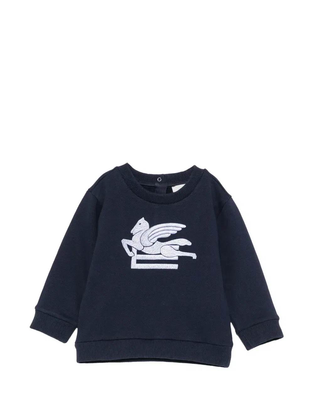 Толстовка с вышивкой в виде Пегаса Etro Kids, синий
