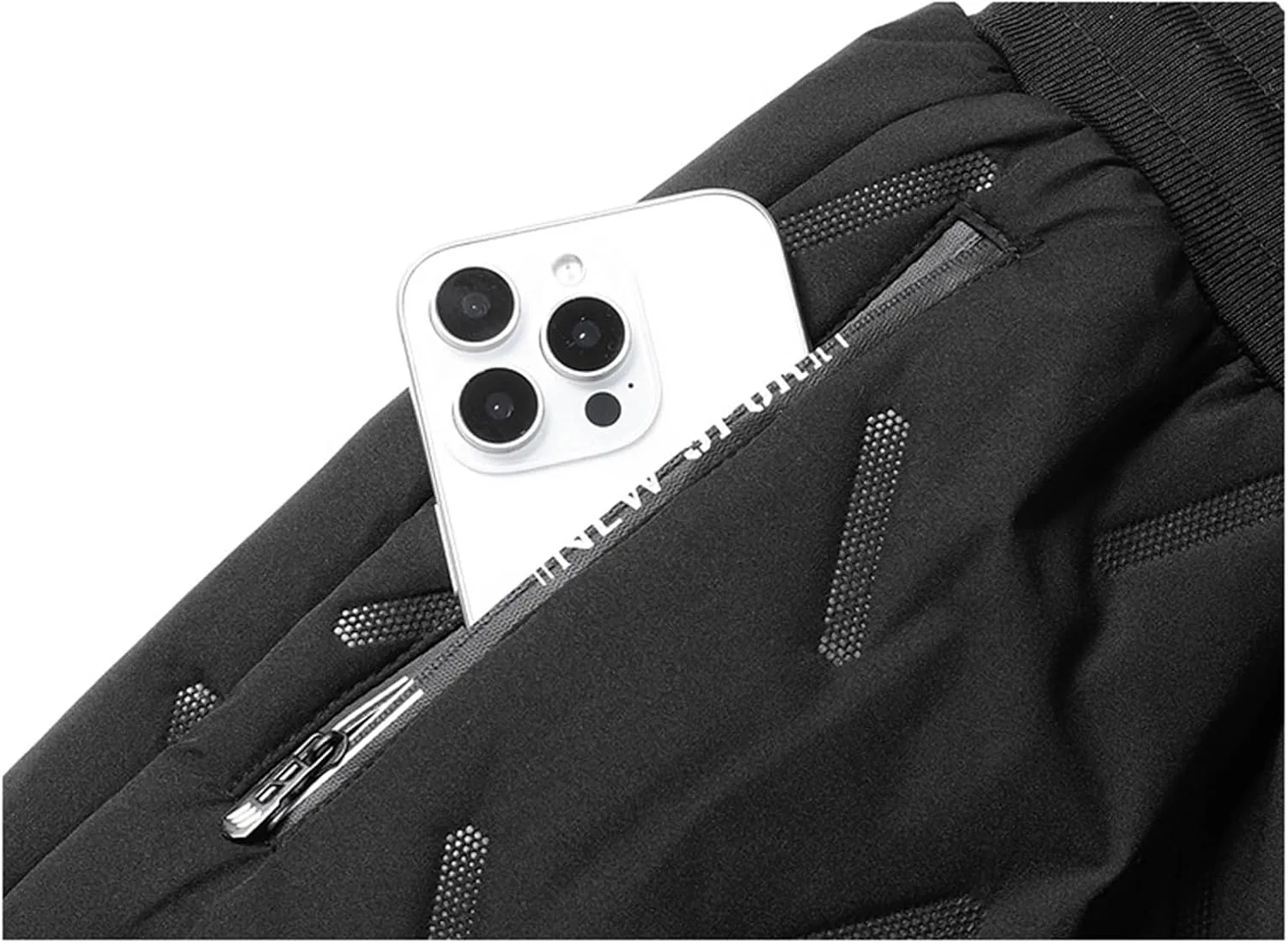 Мужские утепленные спортивные штаны с флисом, модель Active Thermal Cargo Windproof Joggers, чёрный — фото 4
