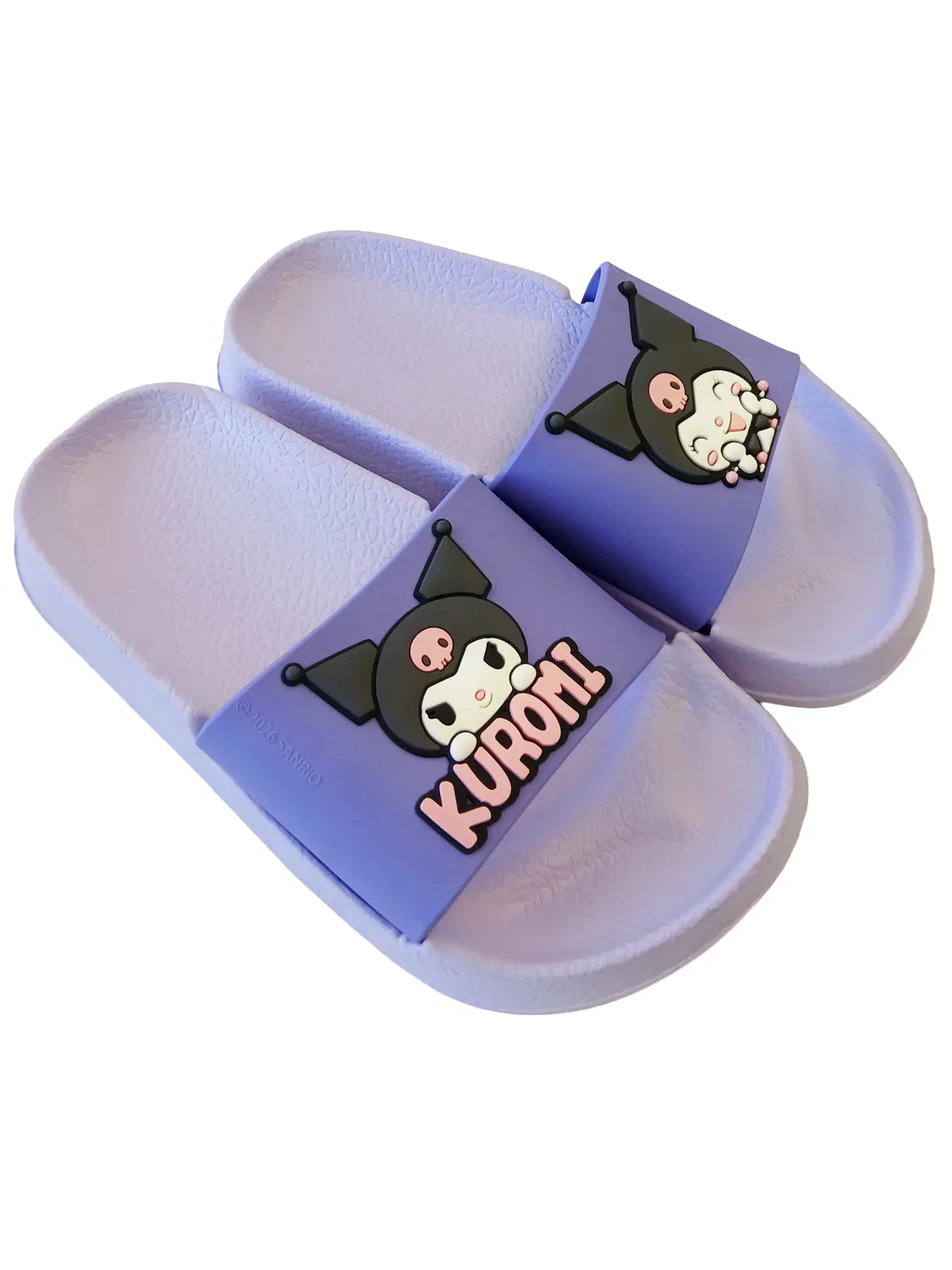 Сланцы для купания с 3D-дизайном Kuromi Hello Kitty, фиолетовый — фото 4