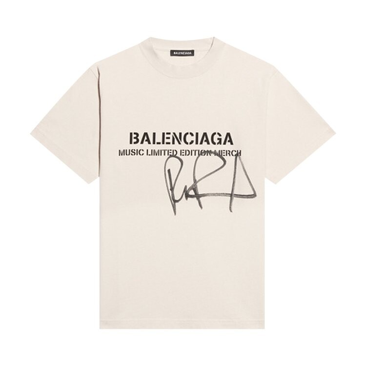 

Футболка Balenciaga x RuPaul Small Fit Tee 'Chalky White/Washed Black', белый