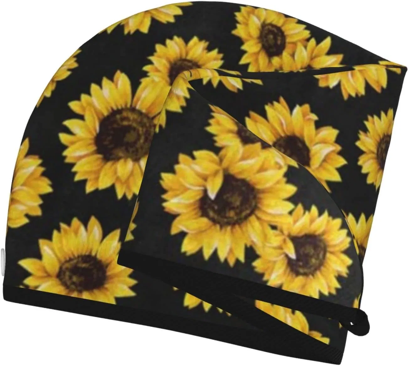 Шапочка для душа Hipster Golden Sunflowers, Ankepwj, 25.4x26.7 см — фото 3