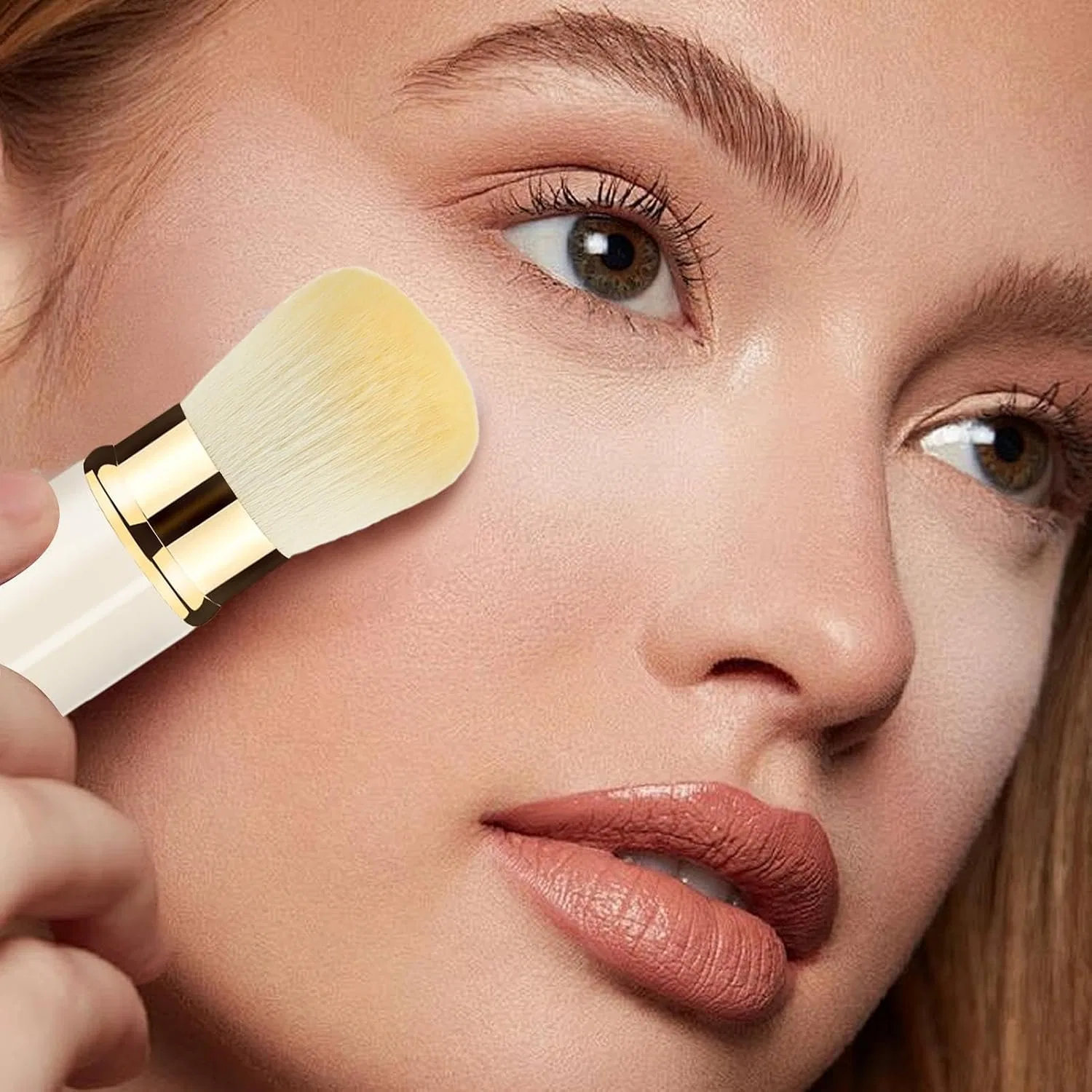 Телескопическая кисть для макияжа, Portable Makeup Brush, Generic, 23 г, White — фото 2
