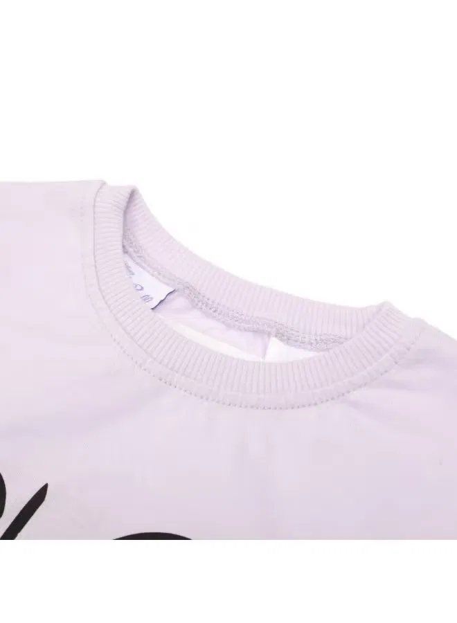 Лонгслив с принтом мультяшным Zara, светло-фиолетовый — фото 4