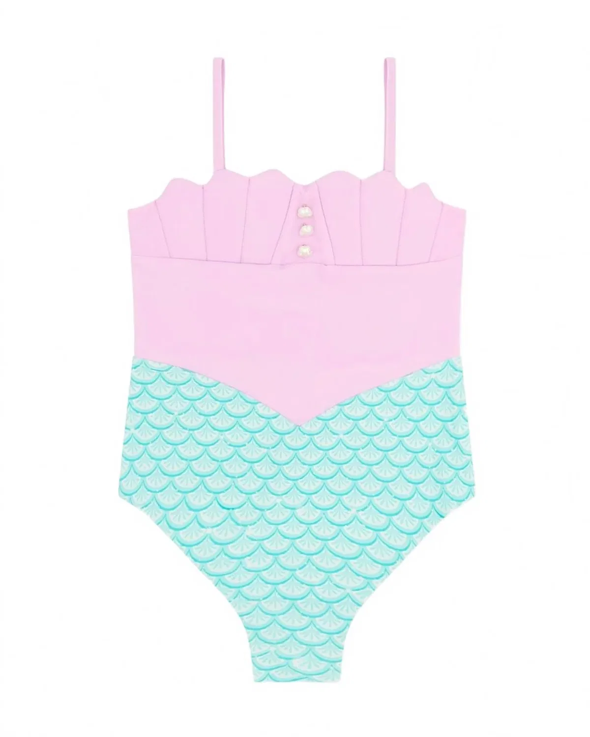Детский купальник для девочек слитный с принтом Sea Star feather 4 arrow, Mermaid