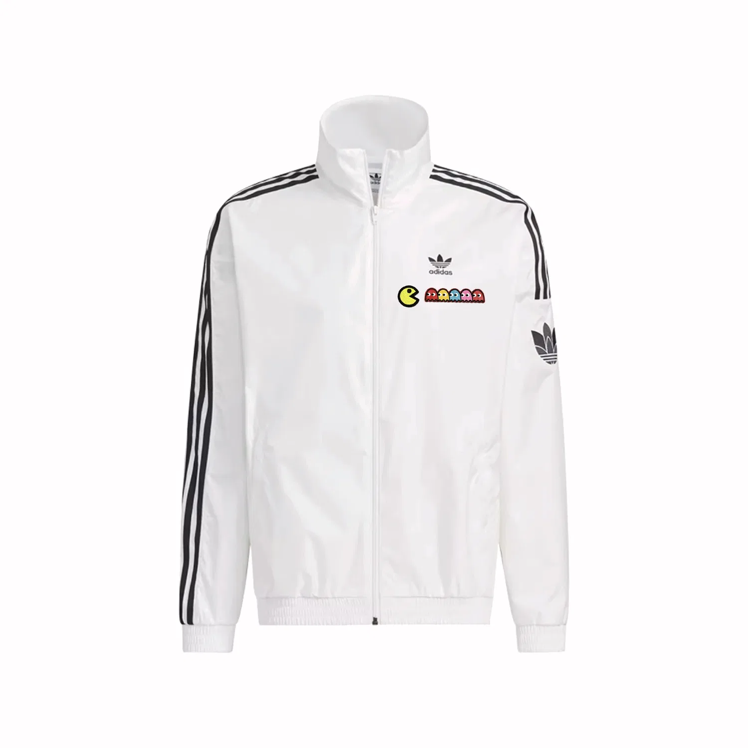 Куртка unisex white stand collar moderate straight fit, Adidas Originals
