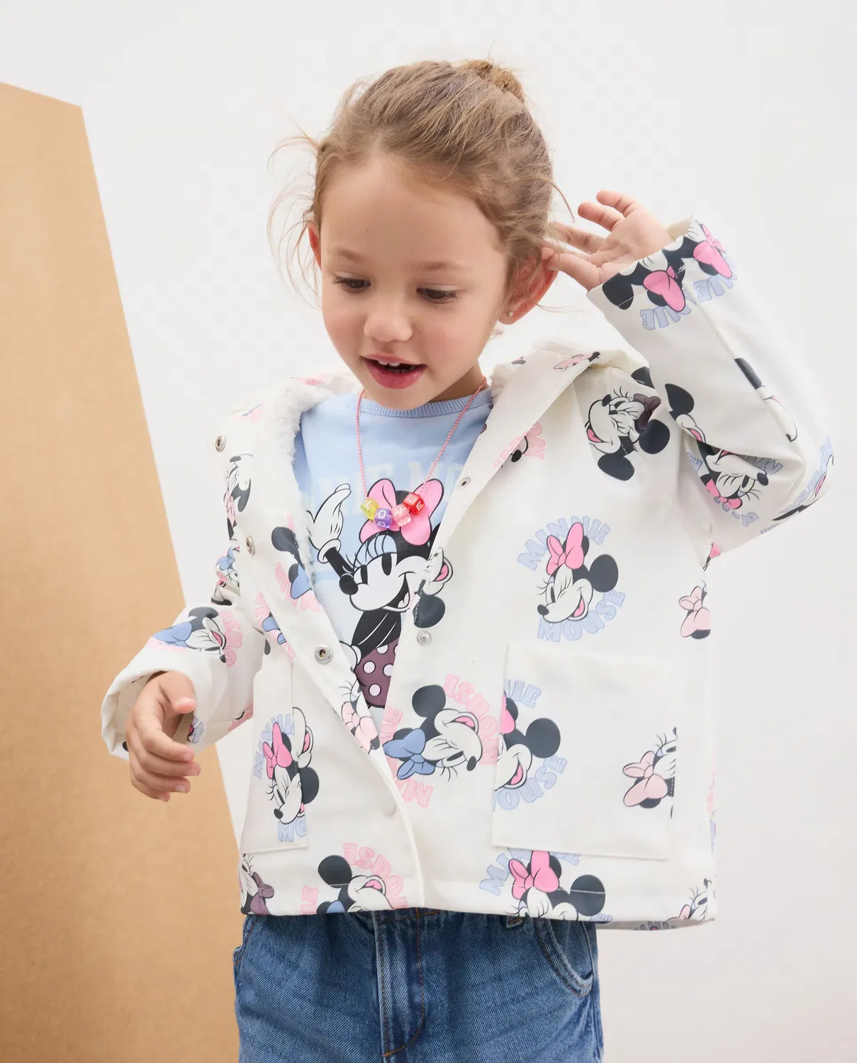 Детское пальто для девочек с принтом Minnie Mouse Kids El Corte Inglés, Blanco