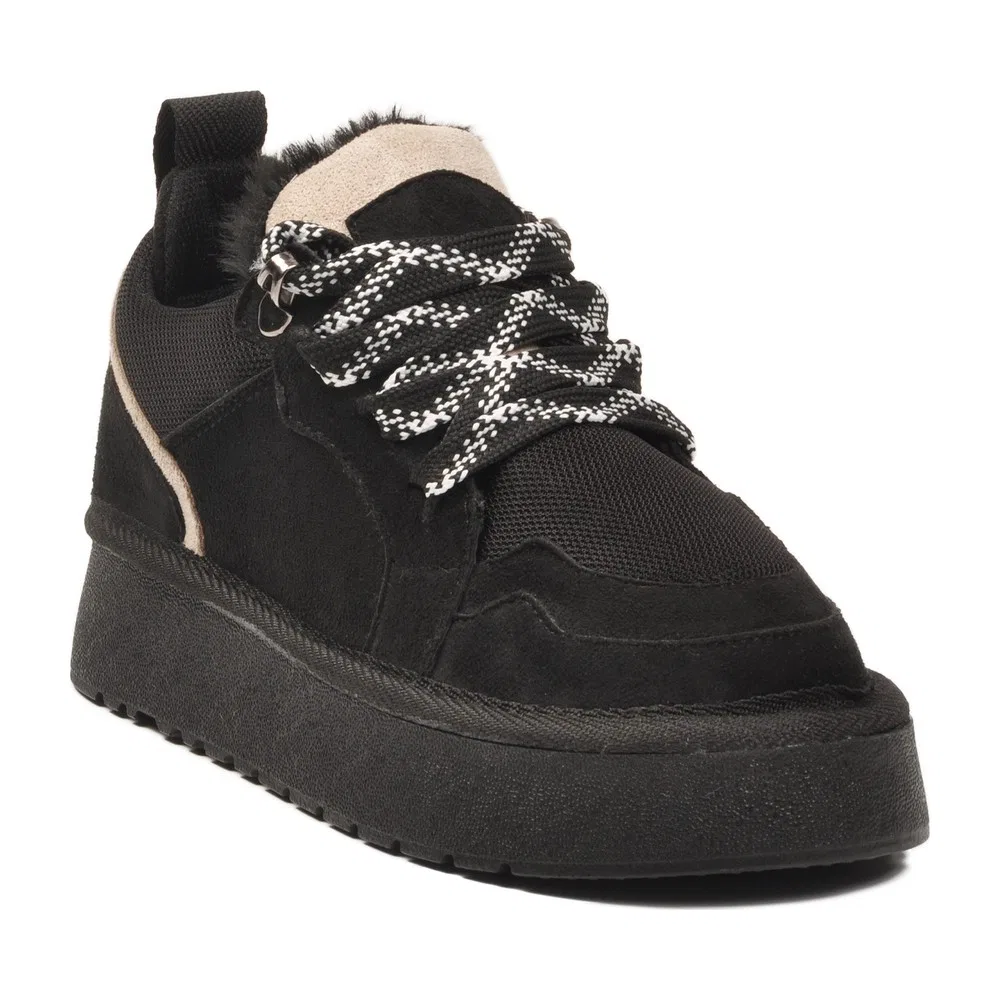 Детские спортивные кроссовки с шнуровкой, Black Suede Ayakmod — фото 3