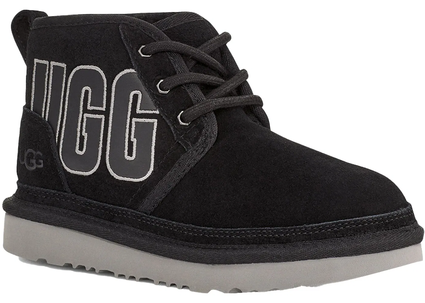 Детские ботинки с принтом UGG Neumel Graphic Boot UGG, Black/Grey Suede — фото 2