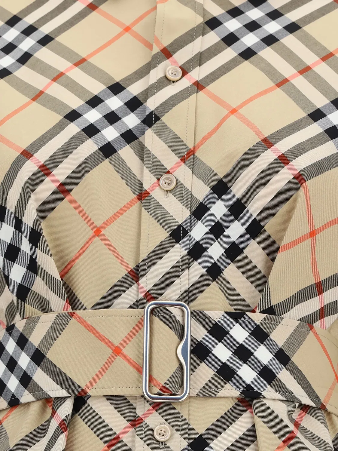 Рубашечное Платье Vintage Check Burberry, песочно-коричневый/серый — фото 4