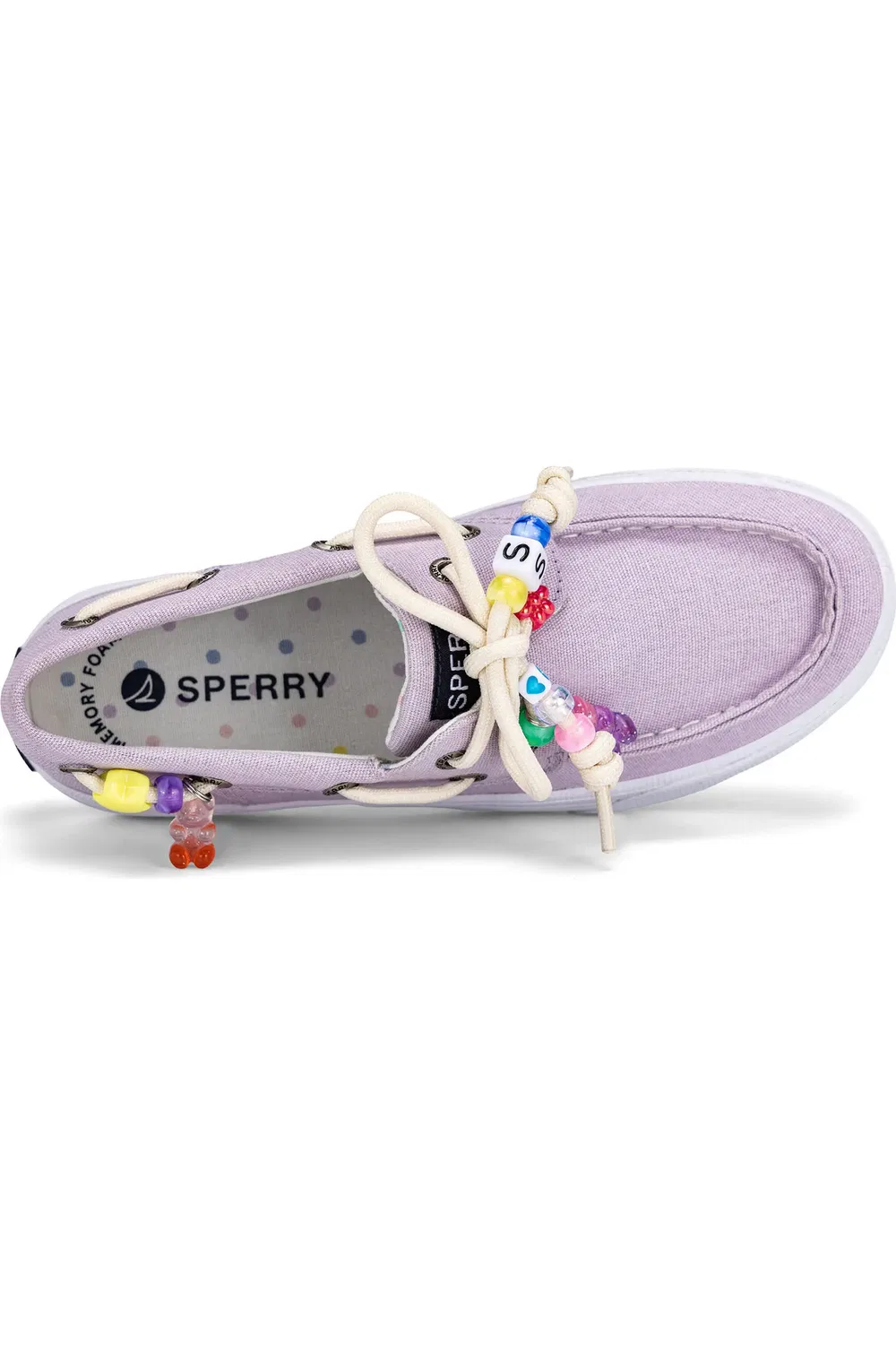 Детские туфли лоферы с системой шнуровки 360° Bahama Platform Sperry, Lavender — фото 4