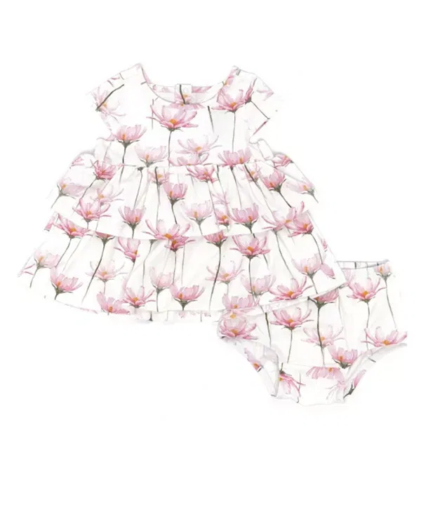 Детский комплект для девочек органический слойчатый Norani, Pink Petals