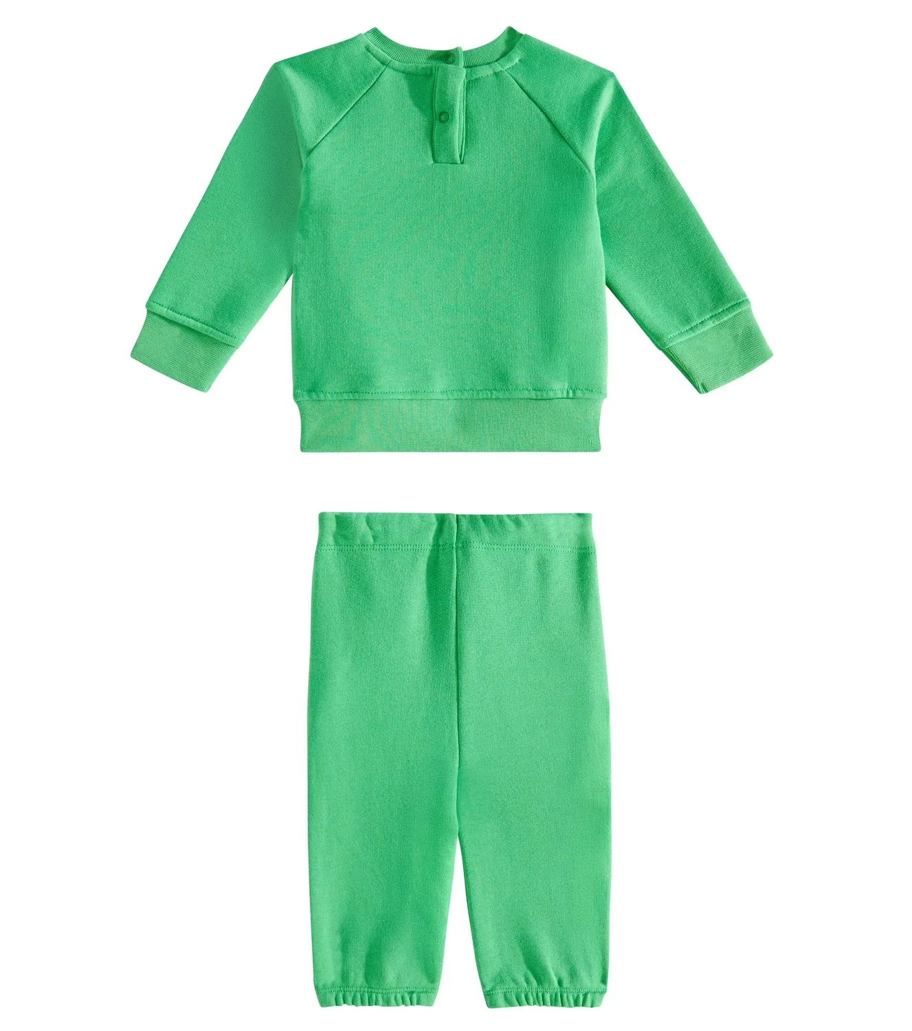 Комплект из хлопковой толстовки и спортивных брюк для малышей Stella Mccartney Kids, зеленый — фото 4