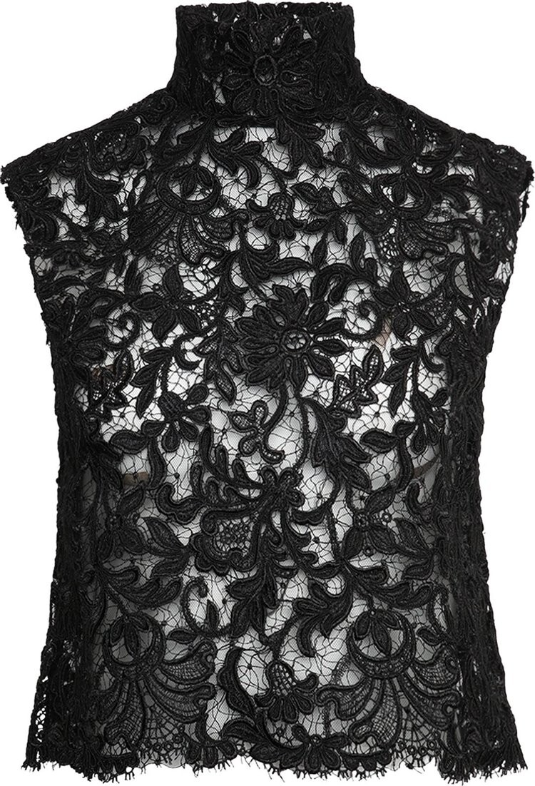 

Топ Saint Laurent Top In Guipure Lace 'Black', черный