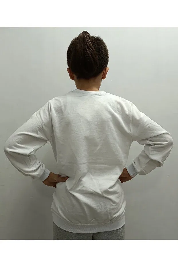 Детская толстовка для девочек с принтом Sportswear Kids, White — фото 3
