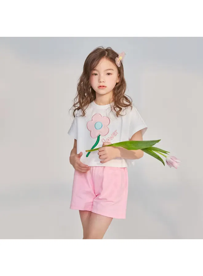 Комплект шорт и футболки хлопковый Sweet Casual Bornbay, белый — фото 3