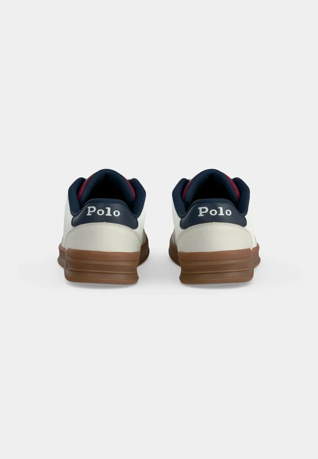 Холлис - тренеры Polo Ralph Lauren, Paper White Smooth/Grey/Dark Red/Navy — фото 4