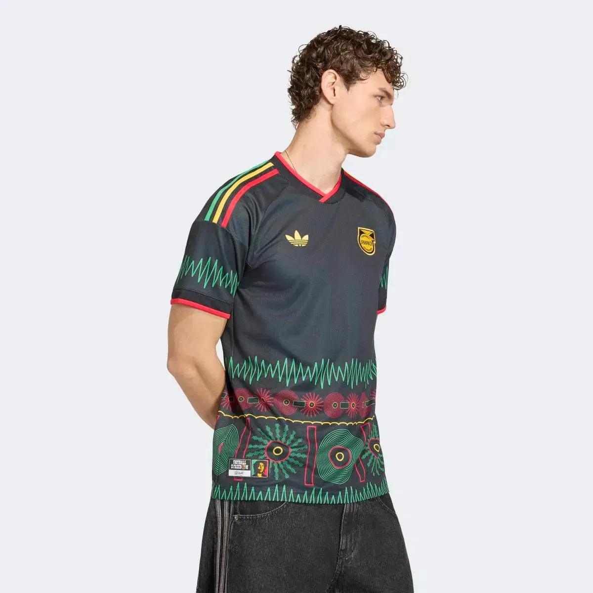 Мужская футболка с принтом Adidas, Negro