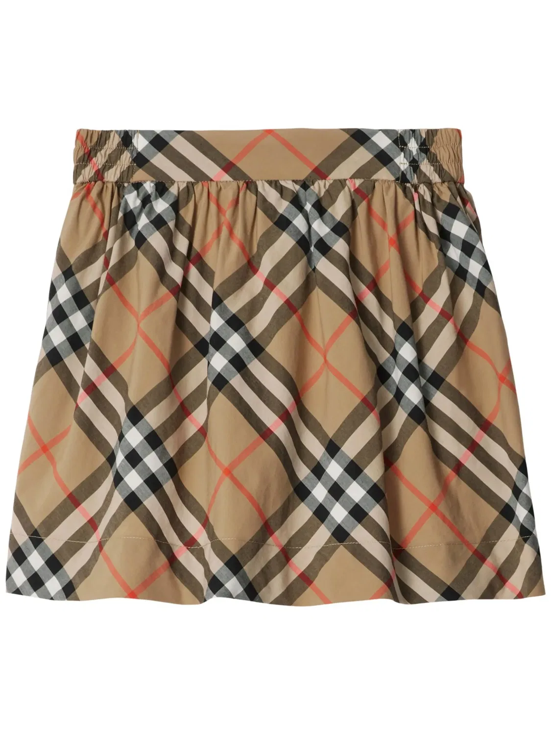 Юбка в клетку из хлопка Burberry, многоцветный