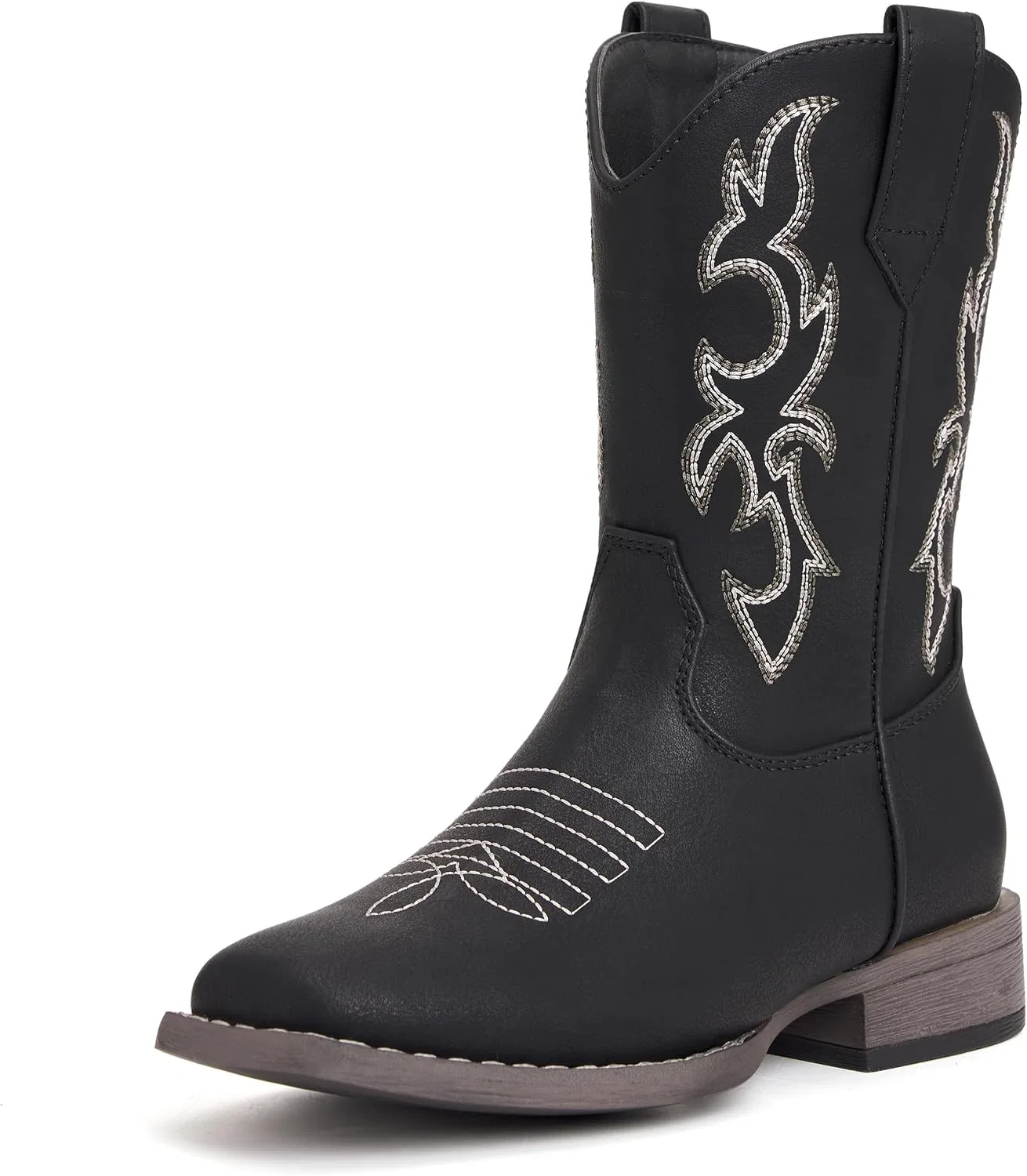 Детские сапоги для девочек с принтом Cowboy Boots vodvob, Black