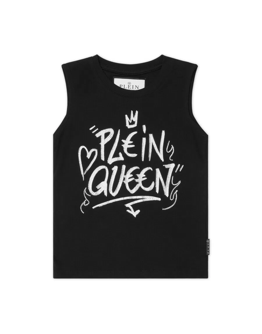 Топ Philipp Plein 'Plein Queen' черного цвета
