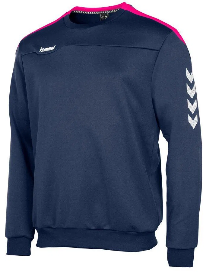 Детский спортивный пуловер с принтом Valencia Top Hummel, Kosmosblau Magentapink