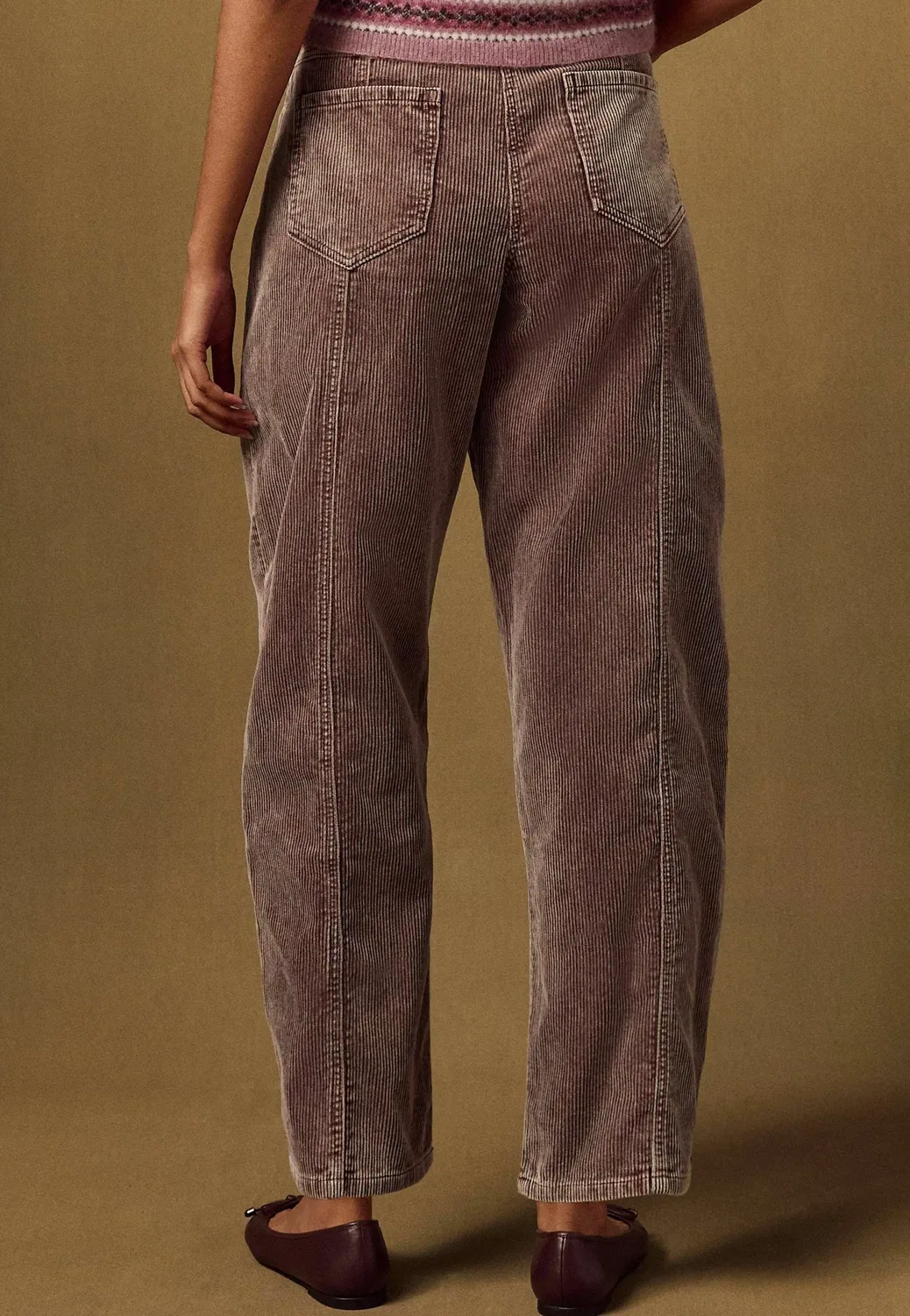 Брюки с вельветовыми штанинами - брюки Next, Washed Pink — фото 3