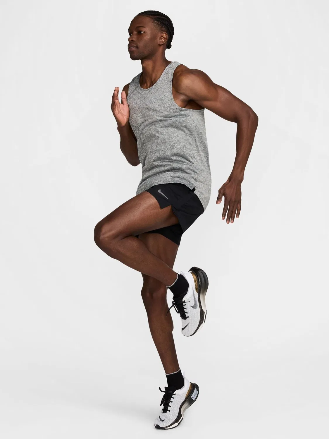 Жилет беговой Nike Stride Dri-FIT ADV, дымчато-серый — фото 2