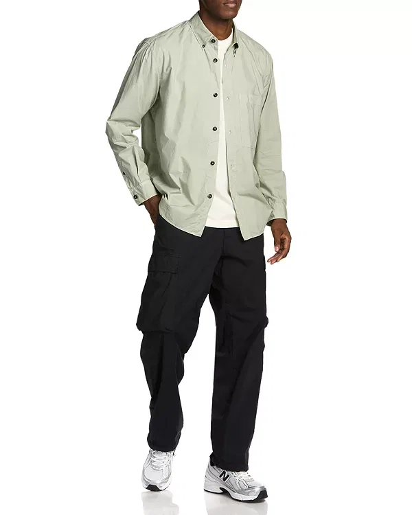 Мужская рубашка свободного кроя Camicia Relaxed Fit Shirt Stone Island, Sage — фото 3