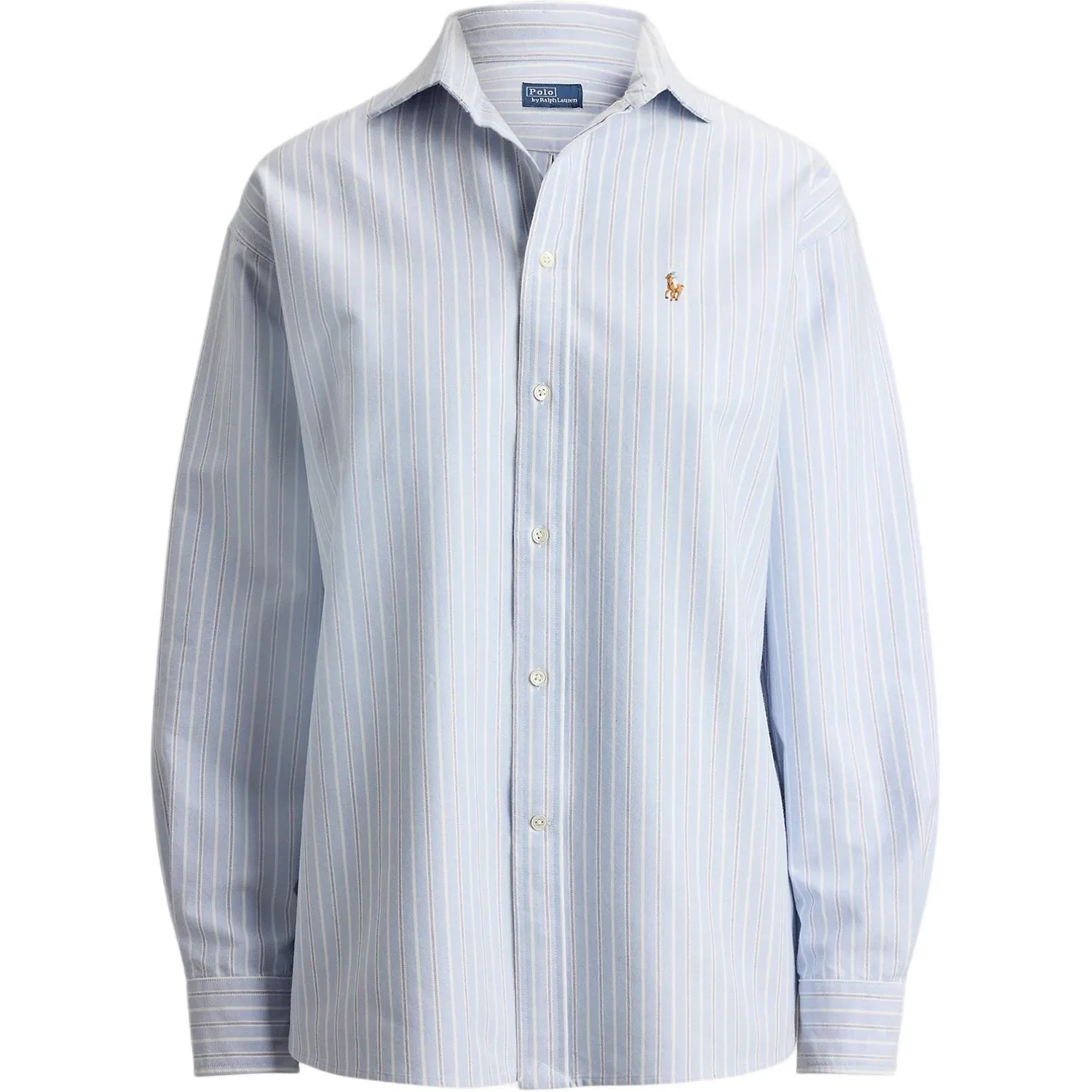 Женская рубашка свободного кроя с лацканами Blue Multicolor Polo Ralph Lauren