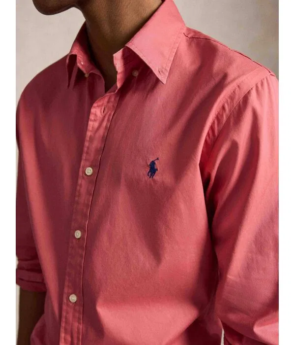 Мужская рубашка с длинным рукавом Polo Ralph Lauren, Lampone — фото 4