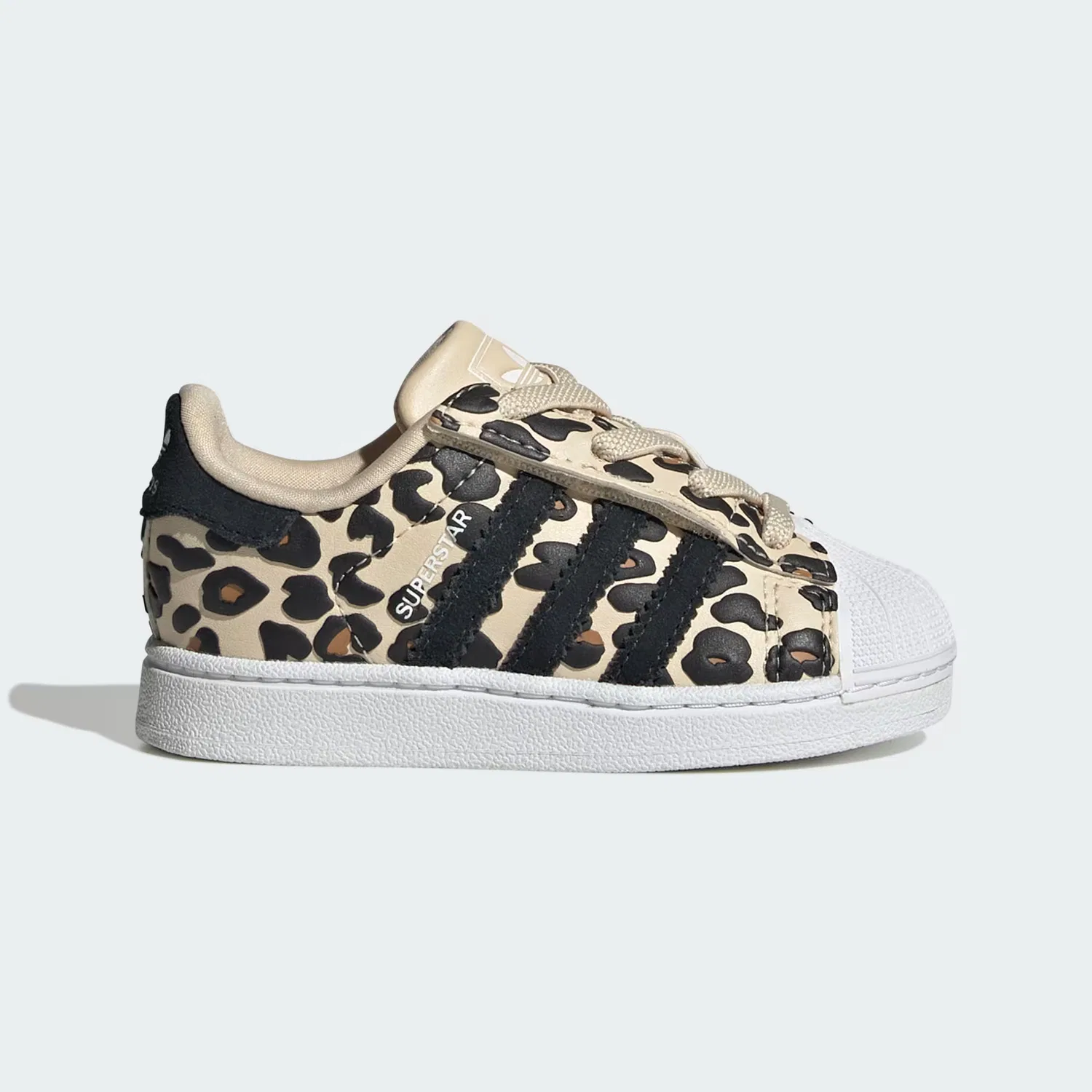 Детские кроссовки на эластичных шнурках Superstar II Adidas Originals, Sand Strata/Core Black/Cloud White