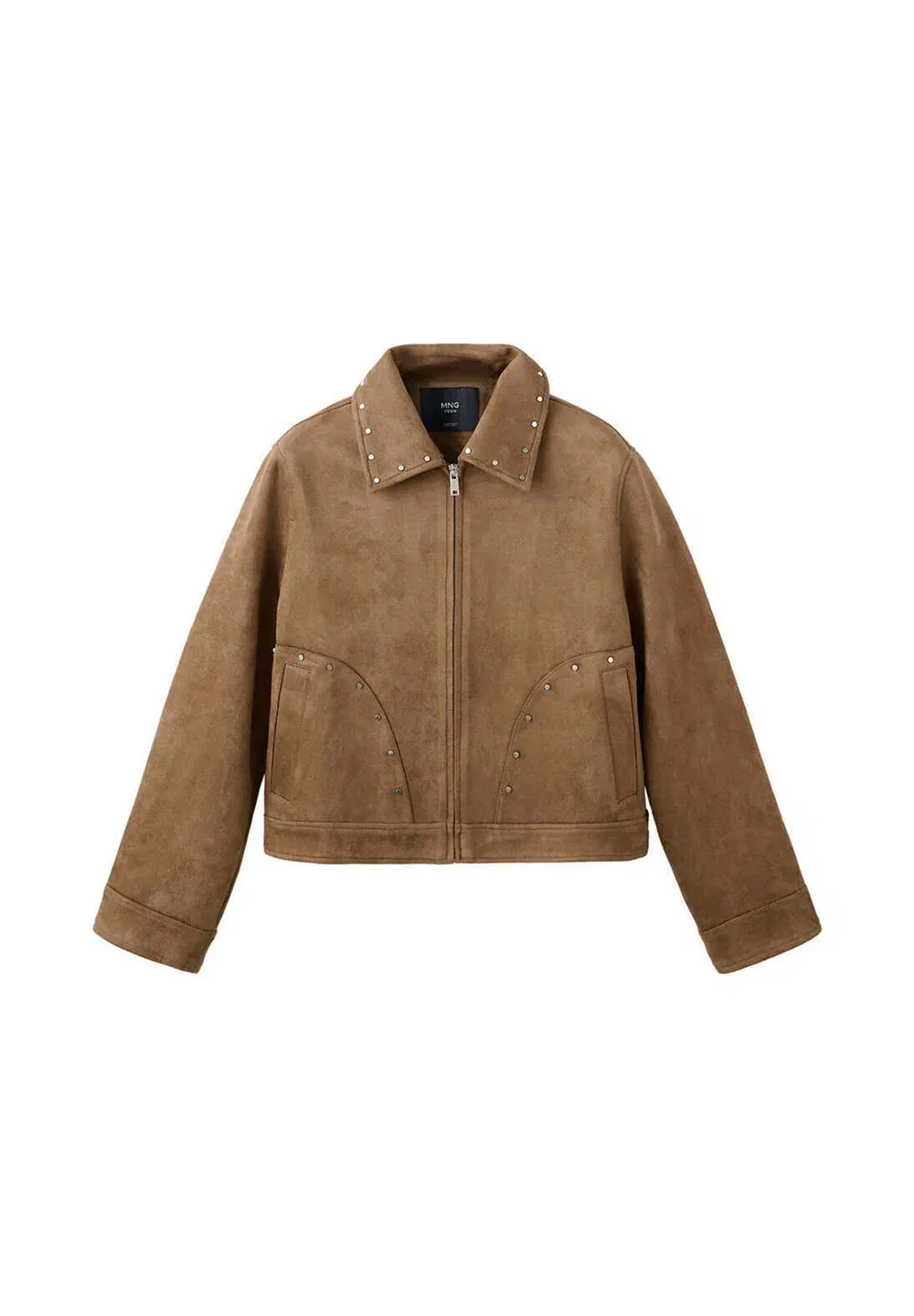 Подростковая куртка из искусственной кожи Mango Kids, Dark Brown