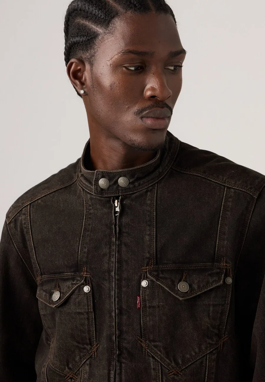 Куртка LEVI'S межсезонья темно-коричневого цвета — фото 4