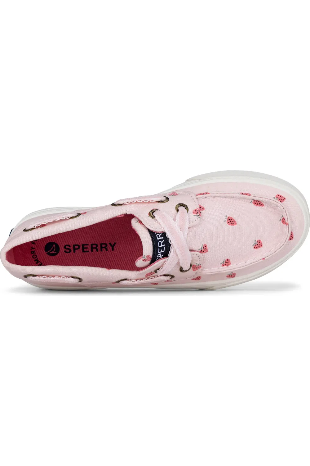 Детские туфли-лодочки с системой шнуровки Bahama Platform Sperry, Sweet Rose Strawberries — фото 4