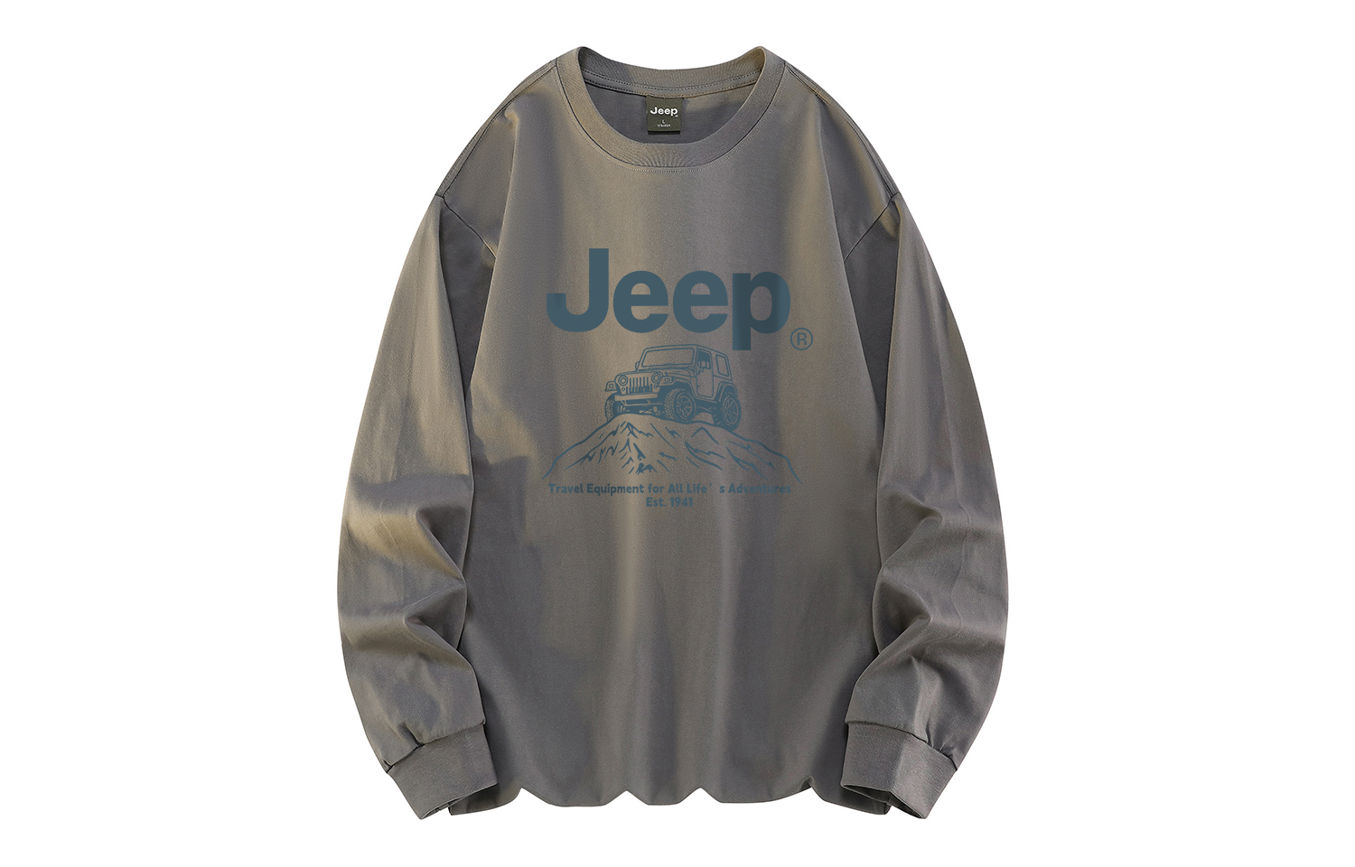 

Футболка Unisex Crew Neck Moderate Straight Fit Jeep, темно-серый