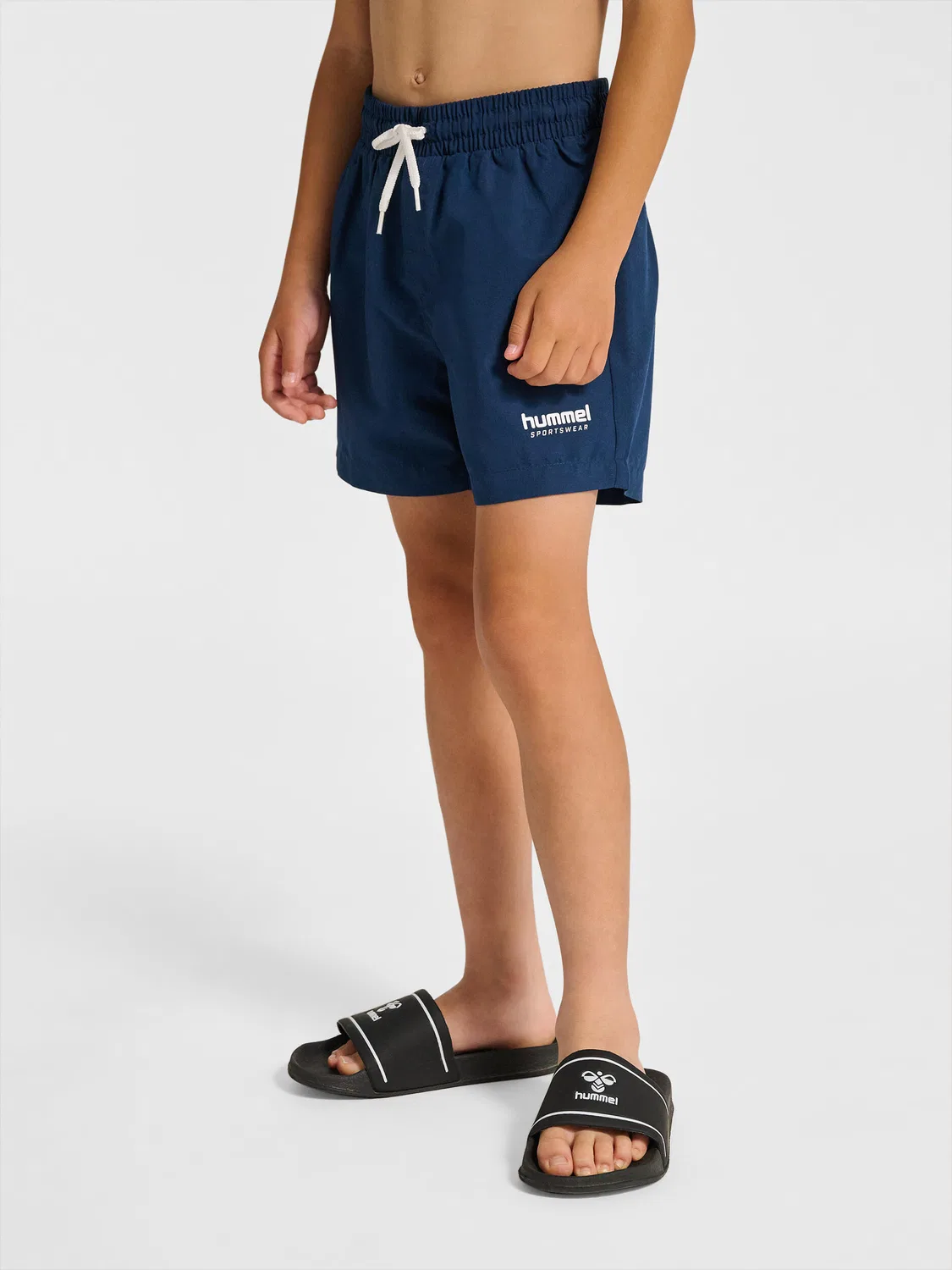 Детские шорты для мальчиков с регулируемой талией Hmljr Reg Board Shorts Hummel, Blau Navyblau Gletscherblau