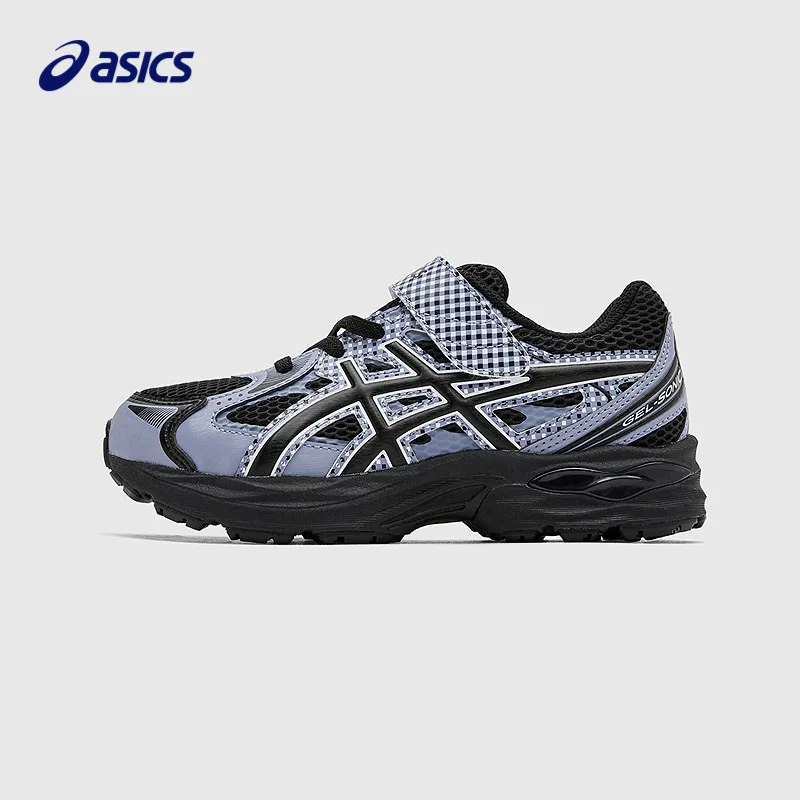Детские кроссовки для бега с сетчатым верхом ASICS, Черный — фото 3