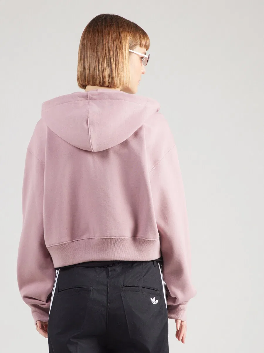 Худи на молнии ADIDAS ORIGINALS 'ESS' сиреневого цвета — фото 4