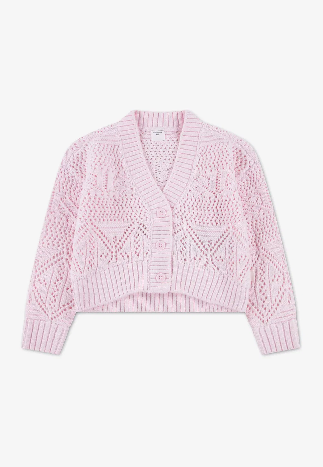 Свитер-Накидка с завязками спереди - кардиган Abercrombie & Fitch, Pink Marshmallow