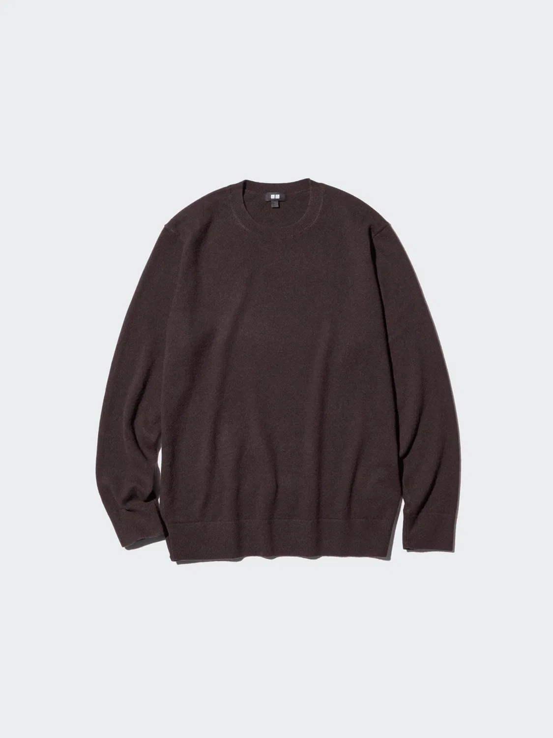 Свитер с круглым выворотом из кашемира Uniqlo, красный — фото 3