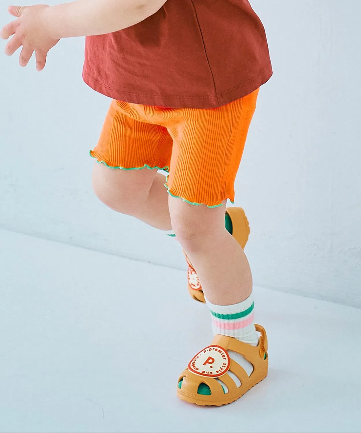 Детские леггинсы с принтом, модель Half Spats, p.premier, Orange